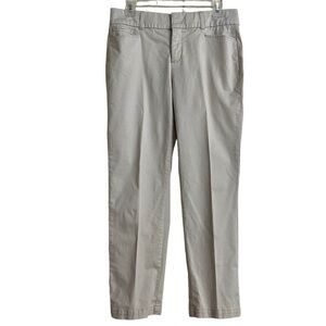 JM Collection Khaki Straight Leg Ankle Pants 10P Neutral Basic Casual Travel